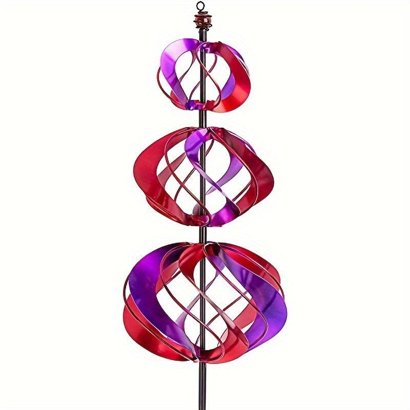 Rotating Metal Windmills Outdoor Decor Strong Wind Resistant