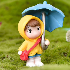 Mini Parachute Girls Ornament for Fish Tank & Garden Decor