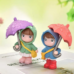 Mini Parachute Girls Ornament for Fish Tank & Garden Decor