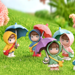 Mini Parachute Girls Ornament for Fish Tank & Garden Decor