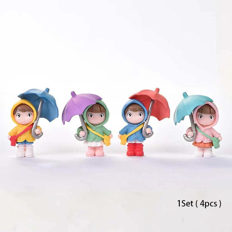 Mini Parachute Girls Ornament for Fish Tank & Garden Decor