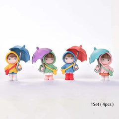Mini Parachute Girls Ornament for Fish Tank & Garden Decor