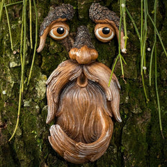Tree Face Decor Bird Feeder - Holiday Cheer for Patio, Lawn, Yard