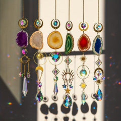 Crystal Agate Sun Catcher for Windows - Hanging Window Decor