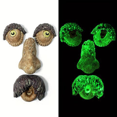 Bark Glowing Tree Face Monster Ornament 8.56 cm