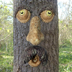 Bark Glowing Tree Face Monster Ornament 8.56 cm