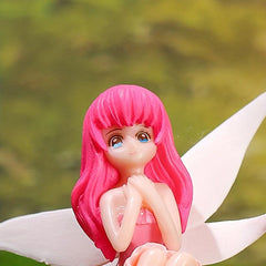 4pcs Mini Flower Fairy Resin Statue Garden Ornament