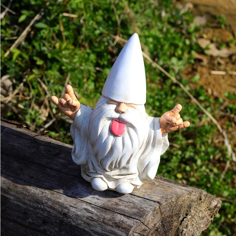 Dwarf in Robe Resin Ornament for Garden Decor
