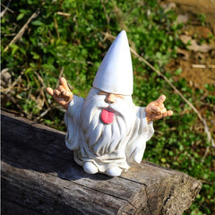 Dwarf in Robe Resin Ornament for Garden Decor