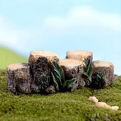 Tree Stump Landscape Ornament for Home Garden Decor