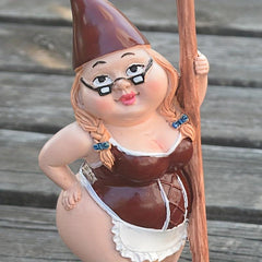 Pole Dancing Gnome Statue Resin Garden Gnome Funny Outdoor Figurine