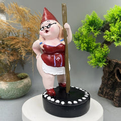 Pole Dancing Gnome Statue Resin Garden Gnome Funny Outdoor Figurine