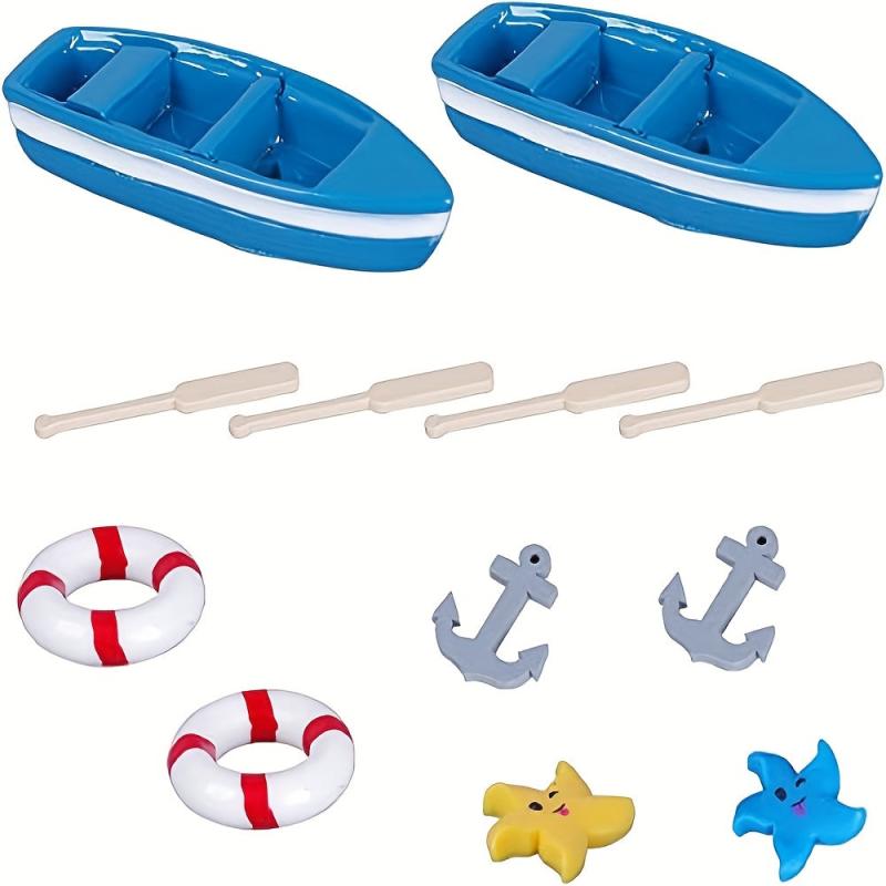 12pcs Beach Style Ornament Kit for Fairy Garden