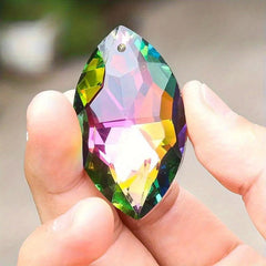 Rainbow Maker Eye Oval Crystal Prism Glass Charm Curtain S