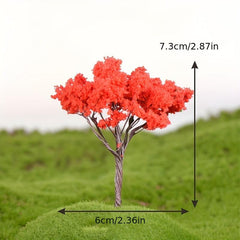 2pcs Simulation Trees Statue Micro Landscape Bonsai Accessories