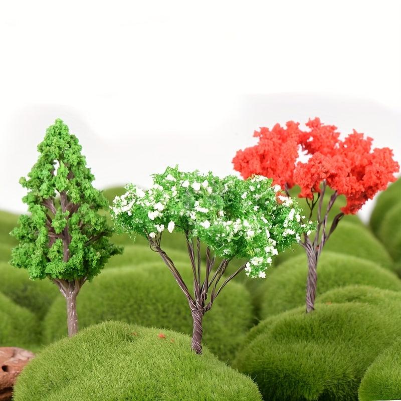 2pcs Simulation Trees Statue Micro Landscape Bonsai Accessories