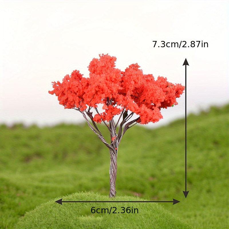 2pcs Simulation Trees Statue Micro Landscape Bonsai Accessories