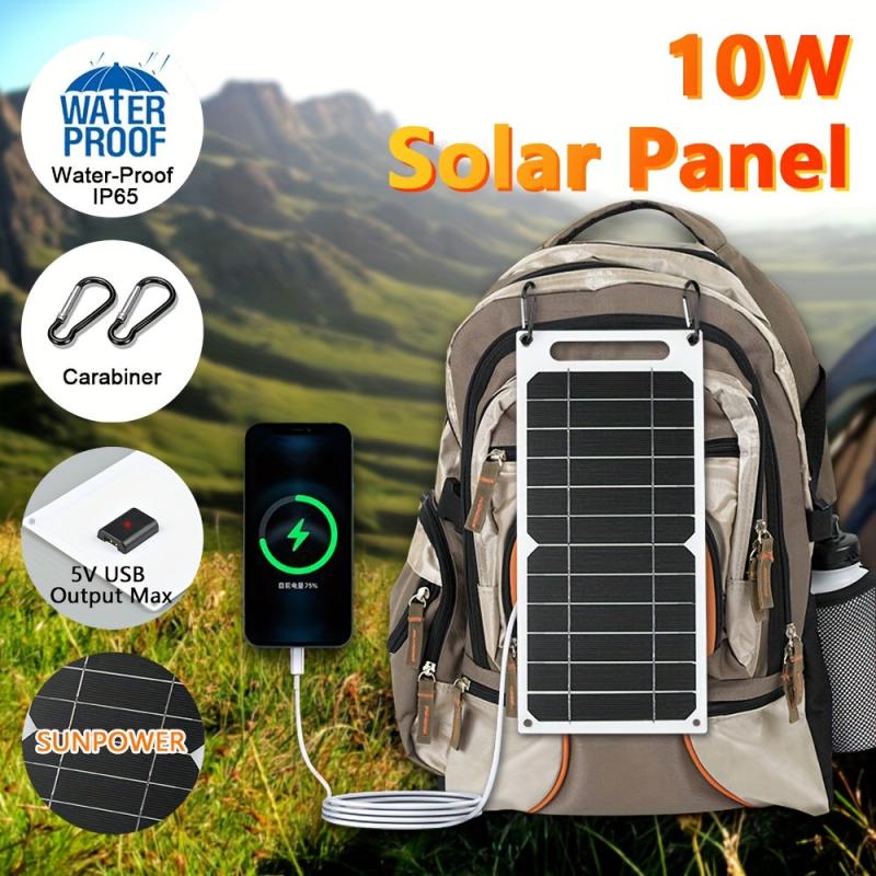 10W IP65 Waterproof Solar Power Charging Board USB Output 5V