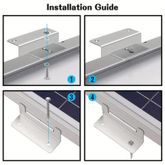 4pcs Solar Panel Mounting Brackets Aluminum Solar Panel Mount With Nuts Bolts