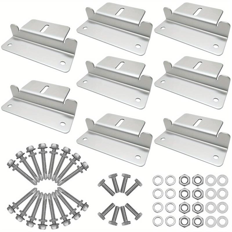 4pcs Solar Panel Mounting Brackets Aluminum Solar Panel Mount With Nuts Bolts
