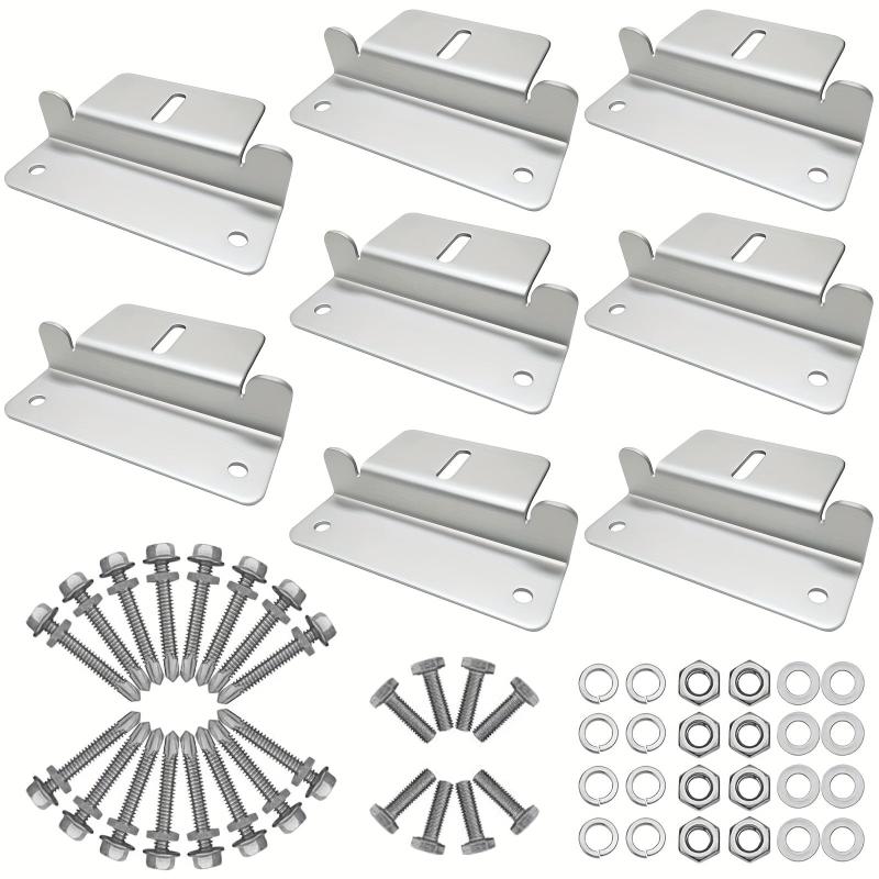 4pcs Solar Panel Mounting Brackets Aluminum Solar Panel Mount With Nuts Bolts