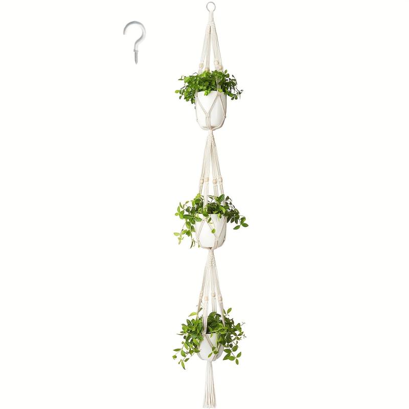 Macrame Plant Hanger 3 Tier Hanging Planter Basket