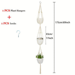 Macrame Plant Hanger 3 Tier Hanging Planter Basket