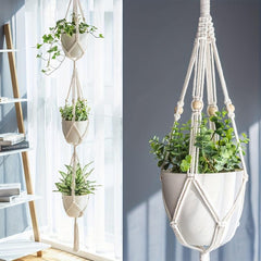 Macrame Plant Hanger 3 Tier Hanging Planter Basket