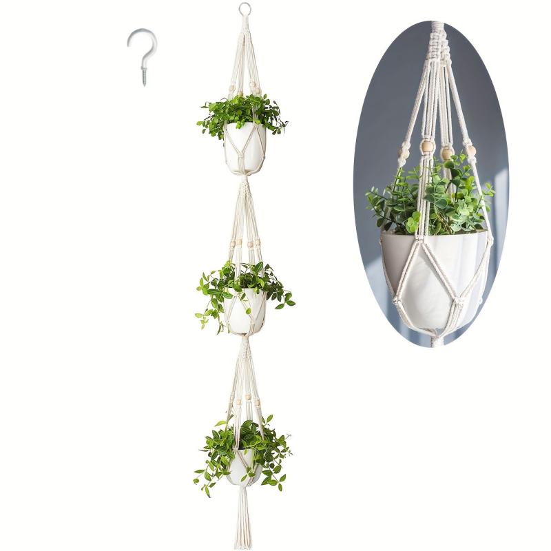 Macrame Plant Hanger 3 Tier Hanging Planter Basket