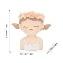 Unique Resin Head Planter for Home Office Decor