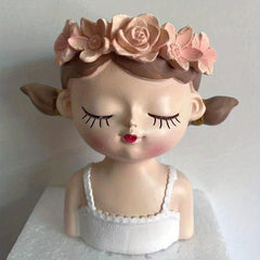Unique Resin Head Planter for Home Office Decor