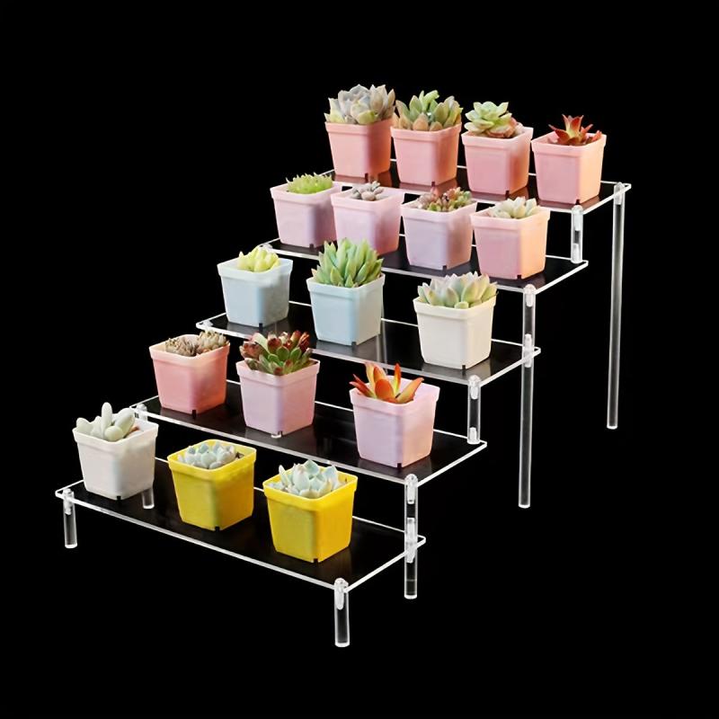 High Transparent Potted Plant Storage Rack Succulent Display Garden Flower Rack