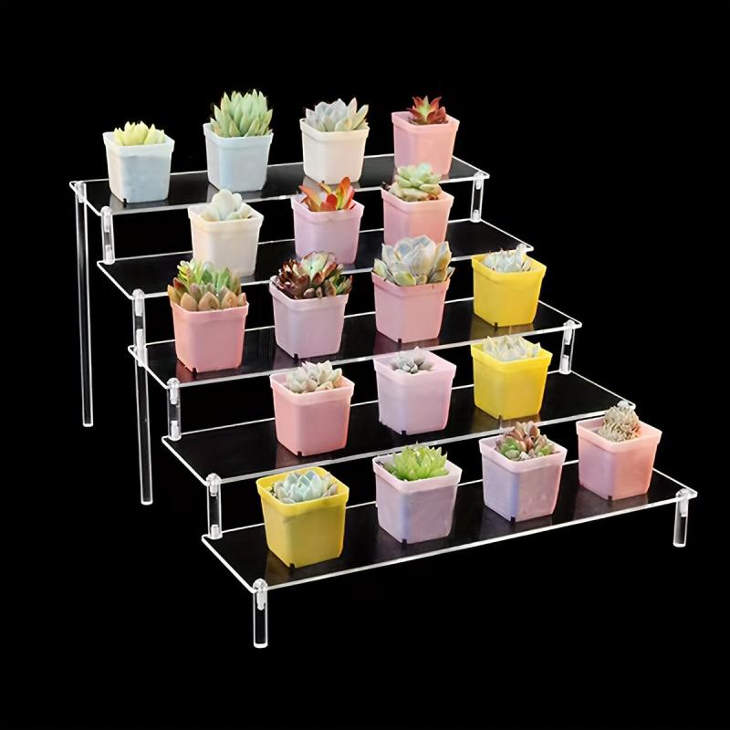 High Transparent Potted Plant Storage Rack Succulent Display Garden Flower Rack