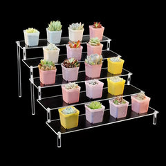 High Transparent Potted Plant Storage Rack Succulent Display Garden Flower Rack