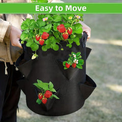 2 Pack Strawberry Grow Bags, 8 Pockets, Re-usable Vertical Planting, Non-woven