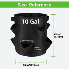 2 Pack Strawberry Grow Bags, 8 Pockets, Re-usable Vertical Planting, Non-woven