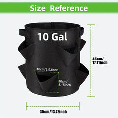 2 Pack Strawberry Grow Bags, 8 Pockets, Re-usable Vertical Planting, Non-woven