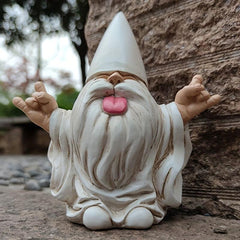 1pc Rocker Gnome Fairy Garden Resin Craft Statue Home Decoration Ornament