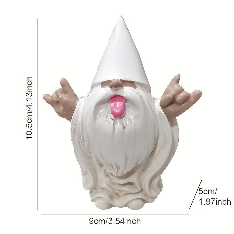 1pc Rocker Gnome Fairy Garden Resin Craft Statue Home Decoration Ornament
