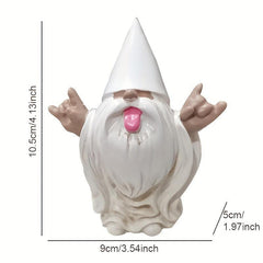 1pc Rocker Gnome Fairy Garden Resin Craft Statue Home Decoration Ornament