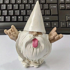 1pc Rocker Gnome Fairy Garden Resin Craft Statue Home Decoration Ornament