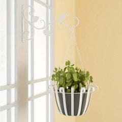 2pcs Hanging Plant Bracket Wrought Iron Planter Hooks Outdoor Indoor Decor