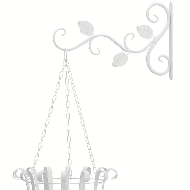 2pcs Hanging Plant Bracket Wrought Iron Planter Hooks Outdoor Indoor Decor