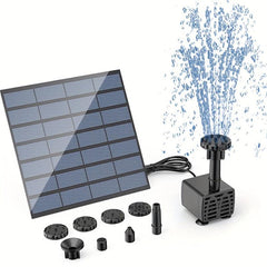 Solar Fountain Pump DIY 6 Nozzles Bird Bath Ponds Pools Gardens Fish Tanks