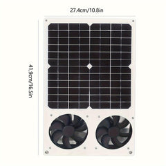 12W Solar Air Purification Exhaust Fan Kitchen Bathroom Universal