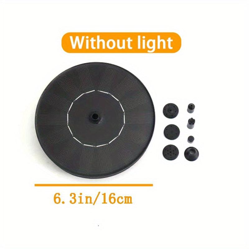 Solar Panel Water Fountain Sprayer with Pump & Lights