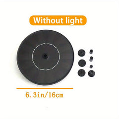 Solar Panel Water Fountain Sprayer with Pump & Lights