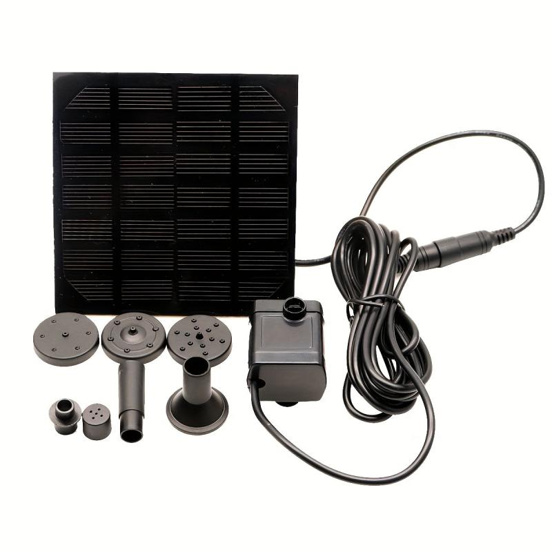 Solar Panel Water Fountain Sprayer with Pump & Lights