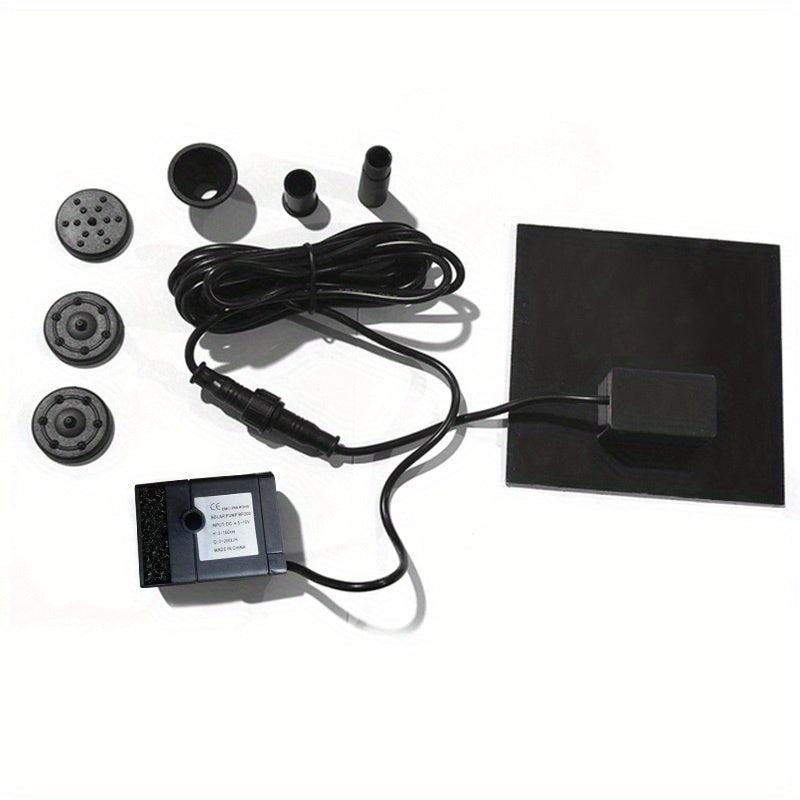Solar Panel Water Fountain Sprayer with Pump & Lights