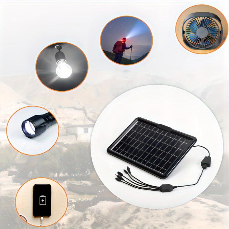 Portable Solar Panel Waterproof USB Fast Charging Outdoor Emergency Charging
